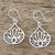 Lotus-Shaped Sterling Silver Dangle Earrings from Thailand 'Shimmering Lotus'