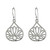 Lotus-Shaped Sterling Silver Dangle Earrings from Thailand 'Shimmering Lotus'