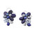 Lapis Lazuli and Cultured Pearl Earrings from Thailand 'Elegant Flora' Lapis Lazuli and Cultured Pearl Earrings from Thailand 'Elegant Flora'