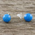 Handmade 925 Sterling Silver Magnesite Stud Earrings 'Paradise Lagoon'
