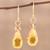 Handmade 22k Gold Plated Sterling Silver Gemstone Earrings 'Sunset Raindrops' Handmade 22k Gold Plated Sterling Silver Gemstone Earrings 'Sunset Raindrops'