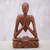 Wood Lotus Meditation Yoga Sculpture Hand Carved in Bali 'Natural Meditation' Wood Lotus Meditation Yoga Sculpture Hand Carved in Bali 'Natural Meditation'