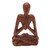 Wood Lotus Meditation Yoga Sculpture Hand Carved in Bali 'Natural Meditation' Wood Lotus Meditation Yoga Sculpture Hand Carved in Bali 'Natural Meditation'