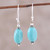 Sterling Silver and Recon Turquoise Dangle Earrings 'Cloudless Sky' Sterling Silver and Recon Turquoise Dangle Earrings 'Cloudless Sky'