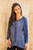 Embroidered Hand Beaded Blue Floral Tunic Top from India 'Jodhpur Blossom' Embroidered Hand Beaded Blue Floral Tunic Top from India 'Jodhpur Blossom'