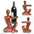 Hand Carved Wood Wine Bottle Holder 'The Invitation' Hand Carved Wood Wine Bottle Holder 'The Invitation'