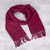 Men's 100% alpaca scarf 'Cherry Red'