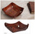 Artisan Crafted Leather Square Catchall from the Andes 'Brown Lasso Window' Artisan Crafted Leather Square Catchall from the Andes 'Brown Lasso Window'