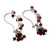 Garnet and Sterling Silver Handcrafted Jhumki Earrings 'Music' Garnet and Sterling Silver Handcrafted Jhumki Earrings 'Music'