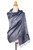 Blue Grey Jacquard Floral Shawl in Rayon and Silk 'Mandarin Storm' Blue Grey Jacquard Floral Shawl in Rayon and Silk 'Mandarin Storm'