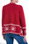 Red Alpaca Wool Cardigan with White Glyph Stars from Peru 'Crimson Twilight Stars' Red Alpaca Wool Cardigan with White Glyph Stars from Peru 'Crimson Twilight Stars'
