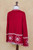 Red Alpaca Wool Cardigan with White Glyph Stars from Peru 'Crimson Twilight Stars' Red Alpaca Wool Cardigan with White Glyph Stars from Peru 'Crimson Twilight Stars'