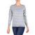 Women's Blue and Ivory Striped Soft Cotton Pullover Sweater 'Wedgwood Horizon' Women's Blue and Ivory Striped Soft Cotton Pullover Sweater 'Wedgwood Horizon'