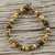 Hand Crafted Bead Bracelet of Tiger's Eye and Brass 'Courageous Eye' Hand Crafted Bead Bracelet of Tiger's Eye and Brass 'Courageous Eye'