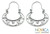 Sterling Silver Hoop Earrings 'Our Three Hearts'