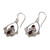 Heart Shaped Garnet Sterling Silver Earrings 'Heart in Love' Heart Shaped Garnet Sterling Silver Earrings 'Heart in Love'