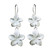 Floral Sterling Silver Dangle Earrings 'Frangipani Twins' Floral Sterling Silver Dangle Earrings 'Frangipani Twins'