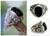 Men's Floral Sterling Silver and Onyx Ring 'Black Sunflower' Men's Floral Sterling Silver and Onyx Ring 'Black Sunflower'