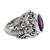 Men's Handcrafted Sterling Silver and Amethyst Ring 'Balinese Butterfly' Men's Handcrafted Sterling Silver and Amethyst Ring 'Balinese Butterfly'