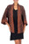 Brown and Black Javanese Batik Rayon Jacket 'Javanese Chocolate'