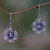 Sumatran Amethyst Floral Earrings 'Sumatran Blossom'