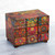 Multicolor Huichol Theme on Decoupage Jewelry Box 'Huichol Portal' Multicolor Huichol Theme on Decoupage Jewelry Box 'Huichol Portal'