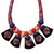 Cotton and Ceramic Artisan Crafted Necklace from India 'Elements of Nature'