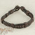 Fine Silver and Leather Braided Wristband Bracelet in Brown 'Casual Style'