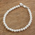 Gleaming Sterling Silver Beaded Bracelet from Guatemala 'Beauty in Simplicity'