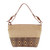 Leather-Accented All Cotton Maya Style Shoulder Bag 'Maya Ixcaco'