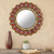 Red Reverse-Painted Glass Wall Mirror from Peru 'Ruby Medallion' Red Reverse-Painted Glass Wall Mirror from Peru 'Ruby Medallion'