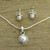 Bridal Pearl Jewelry Set in Sterling Silver  'White Cloud' Bridal Pearl Jewelry Set in Sterling Silver  'White Cloud'