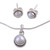 Bridal Pearl Jewelry Set in Sterling Silver  'White Cloud' Bridal Pearl Jewelry Set in Sterling Silver  'White Cloud'