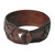 Men's Leather Wristband Bracelet 'Sukhothai Brown'