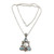 Artisan Crafted Blue Topaz and Pearl Silver Necklace 'Frangipani Trio'