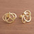 Modern 18K Gold Plated Button Earrings 'Amazon Knot'