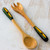 Wood salad serving set (Pair) 'Avocado' Wood salad serving set (Pair) 'Avocado'