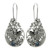 Unique Sterling Silver and Pearl Drop Earrings 'Frangipani Butterfly' Unique Sterling Silver and Pearl Drop Earrings 'Frangipani Butterfly'