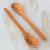 Cedar wood serving spoons (Pair) 'Natural Cuisine'