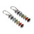 Seven-Gemstone Dangle Earrings in 925 Sterling Silver 'Chakra Balance'