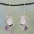 Rainbow Moonstone Earrings with Amethyst And Silver 'Yours Forever' Rainbow Moonstone Earrings with Amethyst And Silver 'Yours Forever'
