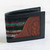 Men's Black Leather Cowboy Theme Wallet with Wool 'Blue Night Rider' Men's Black Leather Cowboy Theme Wallet with Wool 'Blue Night Rider'