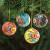 Hand Painted Multicolored Floral Ornaments (Set of 4) 'Floral Beauty' Hand Painted Multicolored Floral Ornaments (Set of 4) 'Floral Beauty'