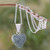 Light Green Jade Silver Heart Pendant Necklace Guatemala 'Mayan Heart in Light Green' Light Green Jade Silver Heart Pendant Necklace Guatemala 'Mayan Heart in Light Green'