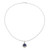 Lapiz Lazuli and Sterling Silver Pendant Necklace from India 'Blue Globe' Lapiz Lazuli and Sterling Silver Pendant Necklace from India 'Blue Globe'