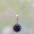 Lapiz Lazuli and Sterling Silver Pendant Necklace from India 'Blue Globe' Lapiz Lazuli and Sterling Silver Pendant Necklace from India 'Blue Globe'