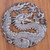 Circular Dragon Suar Wood Wall Relief Panel from Indonesia 'Antaboga Rage'