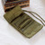 Hand Woven Silk and Rayon Blend Thai Jewelry Roll in Olive 'Enchanted Journey in Olive'