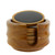 Set of 6 Black Agate and Cedar Wood Coasters with Stand 'Nocturnal Wisdom' Set of 6 Black Agate and Cedar Wood Coasters with Stand 'Nocturnal Wisdom'
