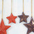 Four Blue and Red Papier Mache Star Ornaments from India 'Starry Delight' Four Blue and Red Papier Mache Star Ornaments from India 'Starry Delight'